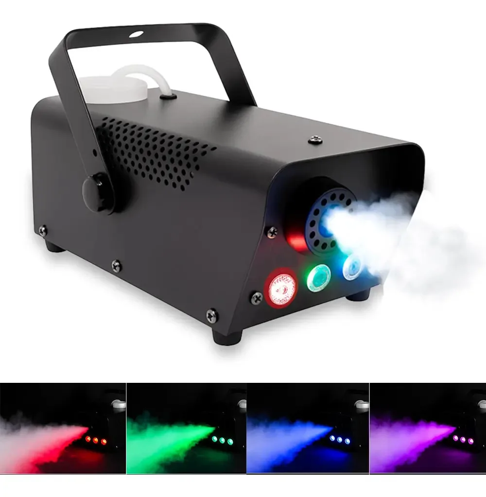 Máquina De Fumaça Iluminação Led Rgb Dmx 2 Controles Preto