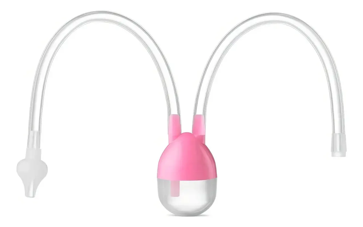 2 Unidades Aspirador Nasal Bebe Infantil Catarro E Meleca Cor Rosa