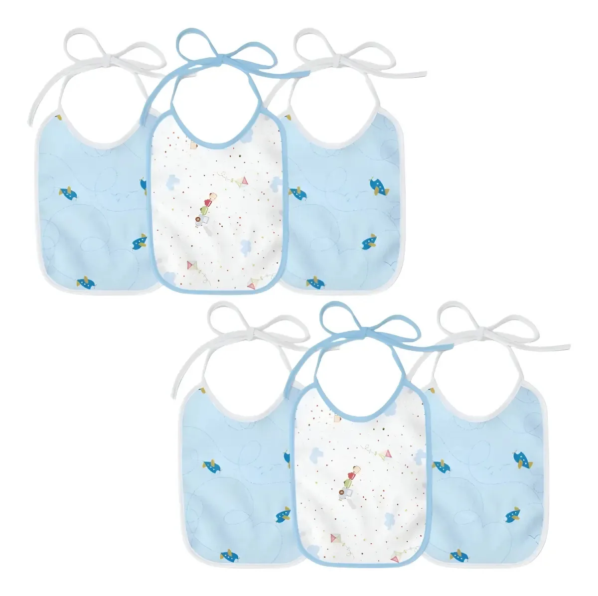 Kit 9 Babadores Felpudo Plastificado Algodão Ajustável MBBIMPORTS Bebê