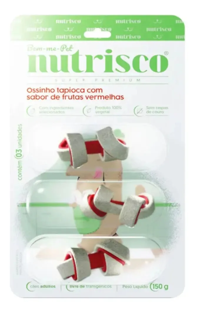 Osso Cães Vegetal Nutrisco Frutas Vermelhas 150g