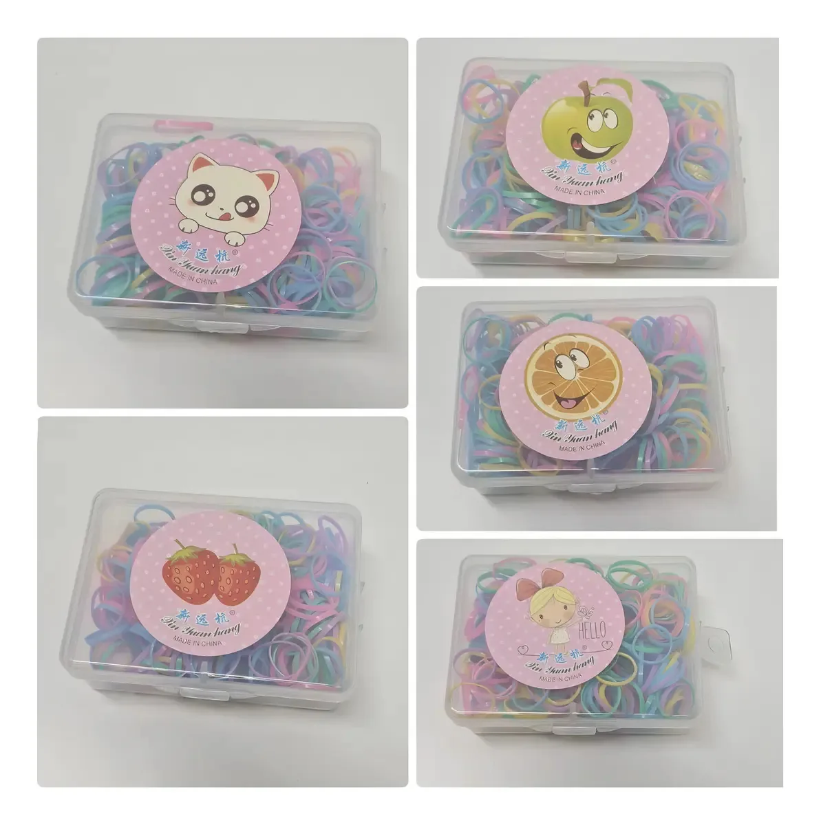 Elásticos Linguinhas De Cabelo Box Acessórios Para Penteado Cor Colorido