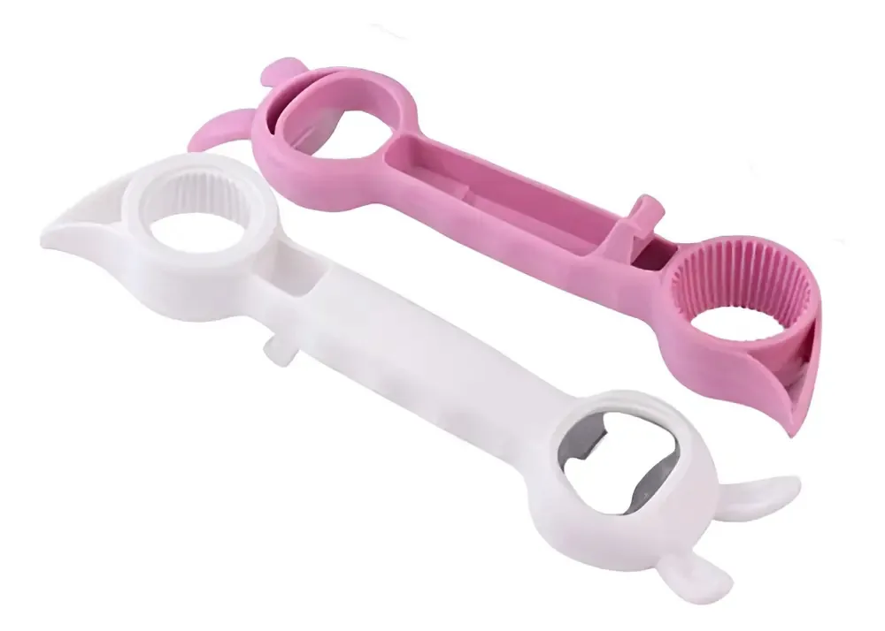 Abridor Multifuncional Top Útil 4 em 1 Garrafas Latas Potes Rosa-Claro