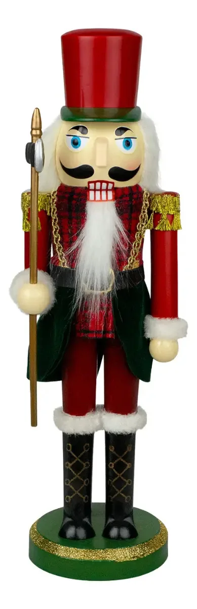 Enfeite Soldado Quebra Nozes Natalino Decoração 28 Cm Cor Vermelho-machado