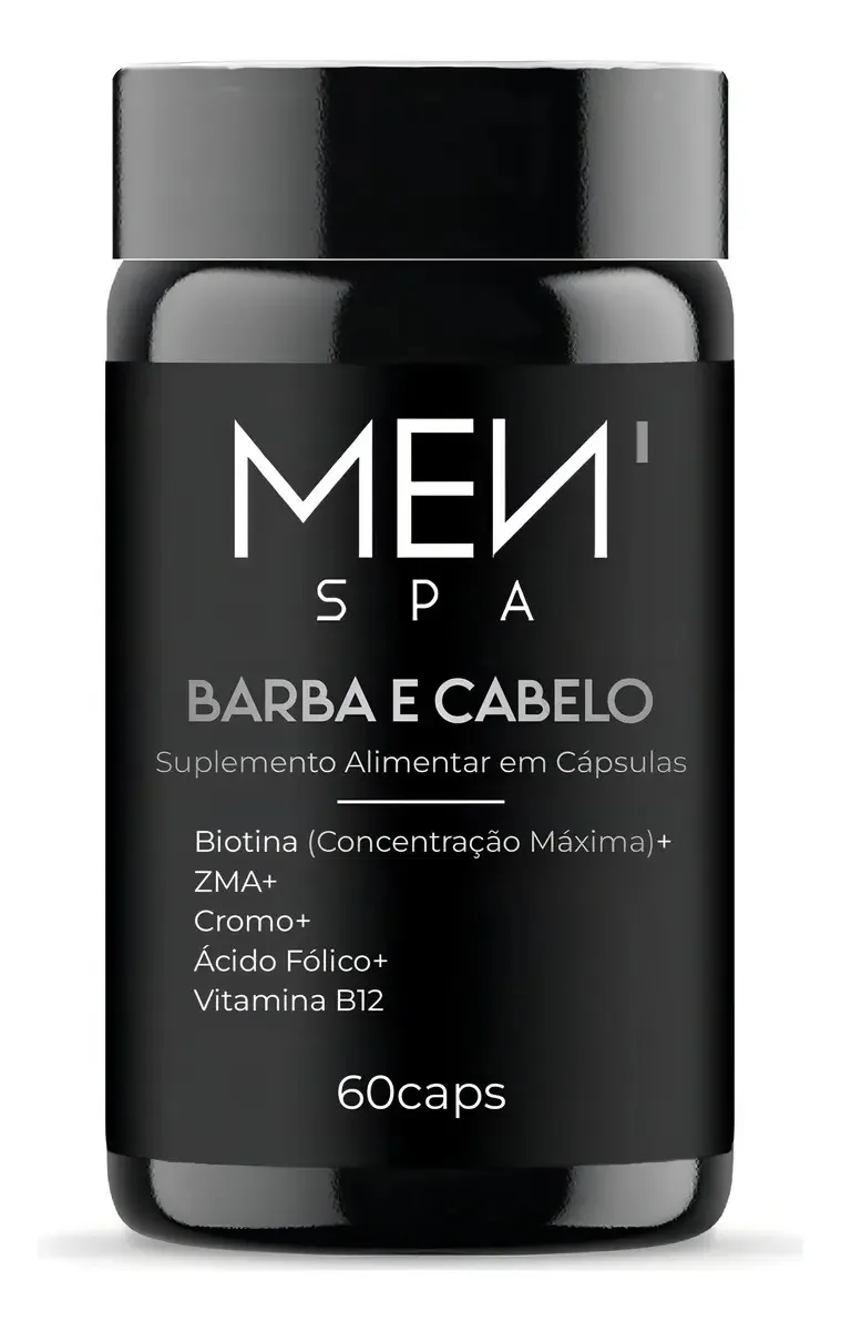 Suplemento Barba E Cabelo Biotina Concentração Máxima 60caps