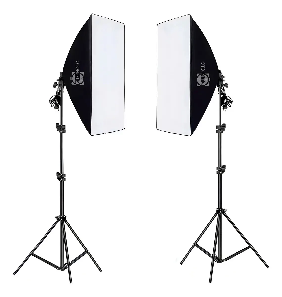 Kit Iluminação Estúdio Youtube 2x Softbox 50x70 E27 C/ Tripé