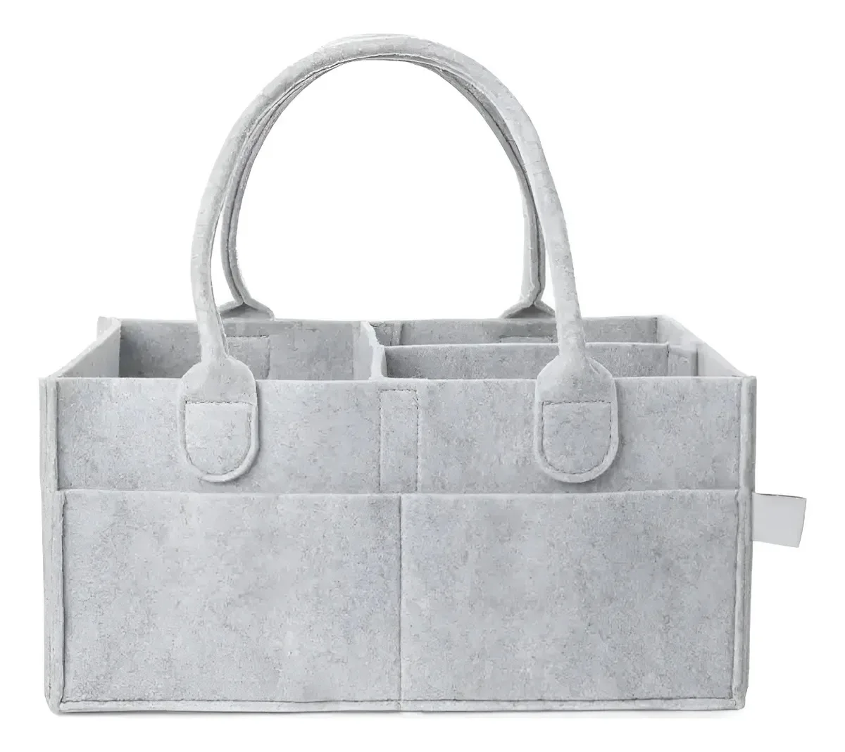 Cesto Para Bebes Porta Roupa Fraldas Organizador De Feltro Cinza