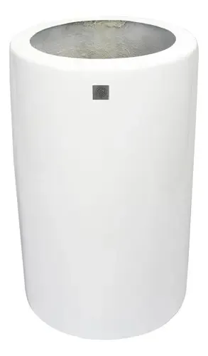 Vaso Decorativo Cilindro Branco 50x34 Cm - D'rossi