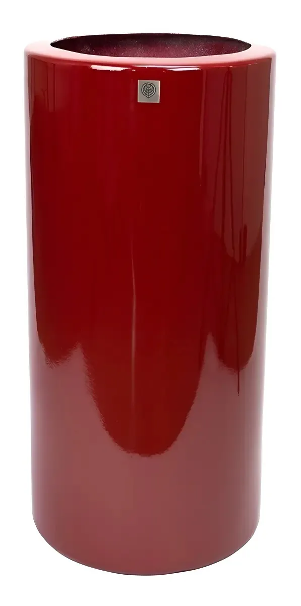 Vaso Decorativo Cilindro Vermelho Lira 89x34 Cm - D'rossi