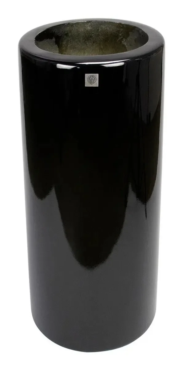 Vaso Decorativo Cilindro Preto 89x34 Cm - D'rossi