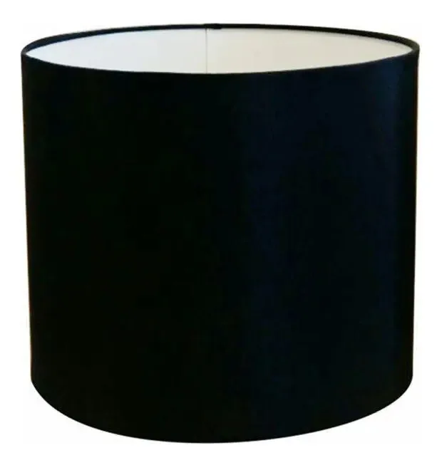 Cúpula Abajur Cilíndrica CP-8010 25x25cm Preto Lustres Vivare