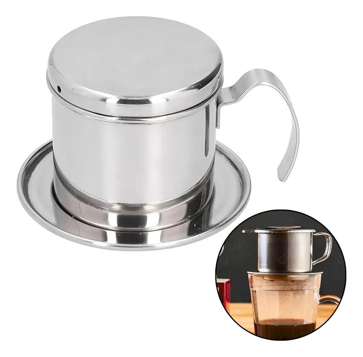 Cafeteira Manual Vietnamita Inox 100ml