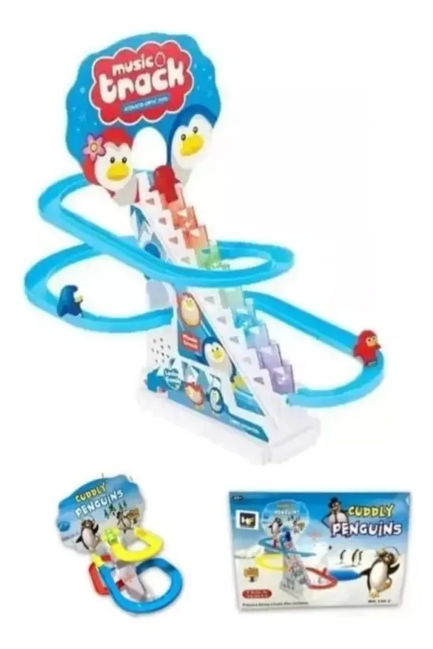 Brinquedo Pista Musical Pinguins Ou Patos Com Som Cor Colorido
