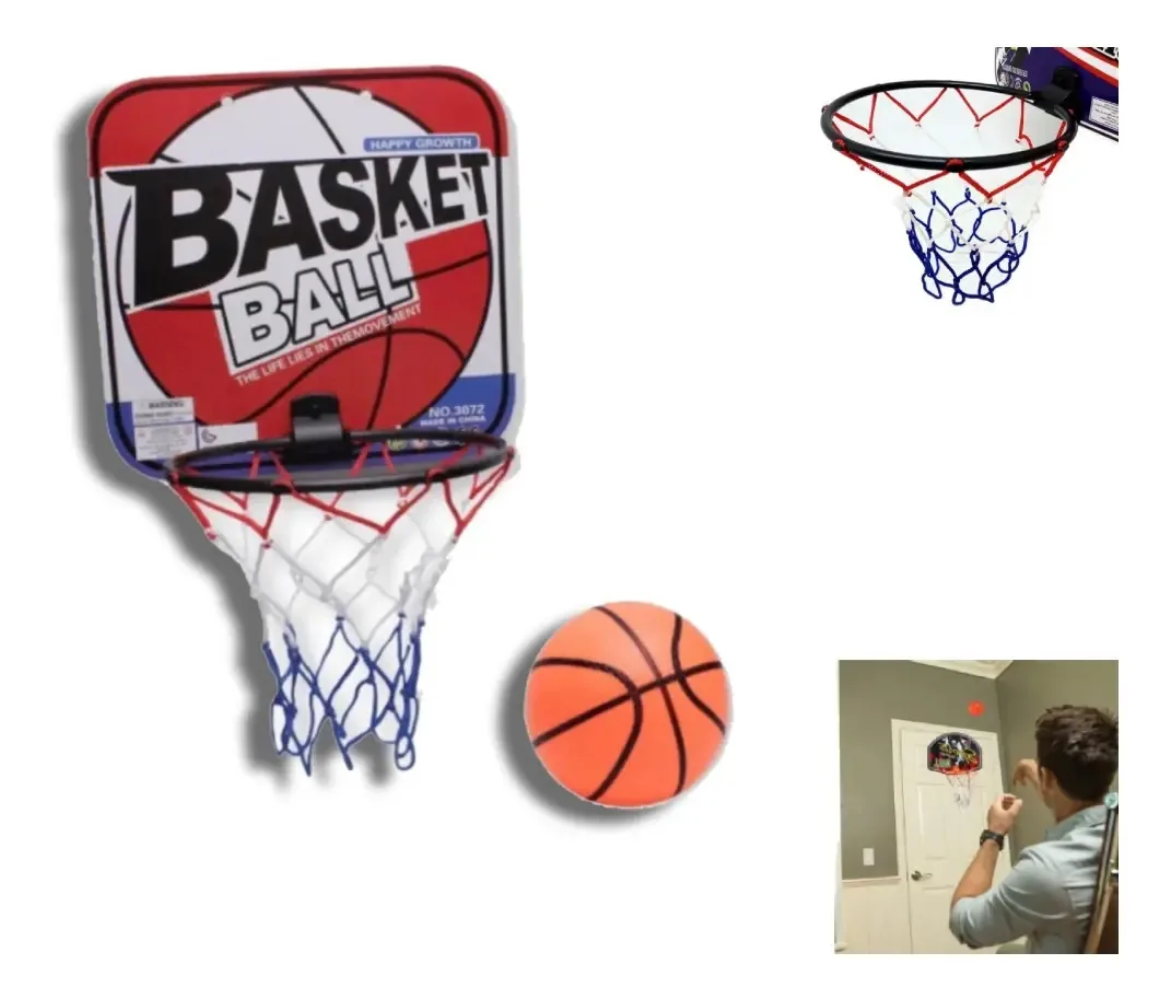 Brinquedo Mini Tabela Cesta De Basquete Com Bola