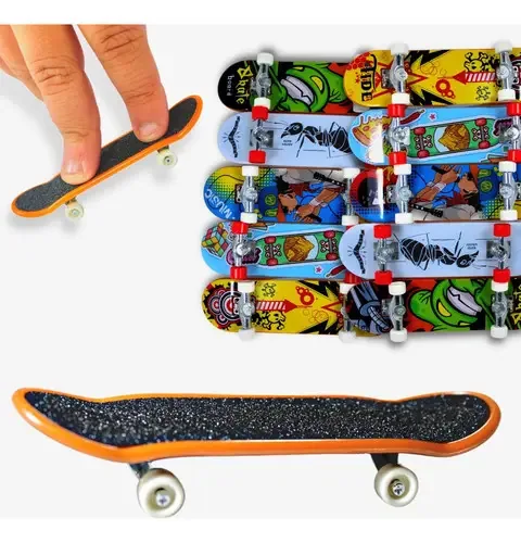 Kit 10skate Dedo Truck Metal Mini Fingerboard Tech Deck Lixa