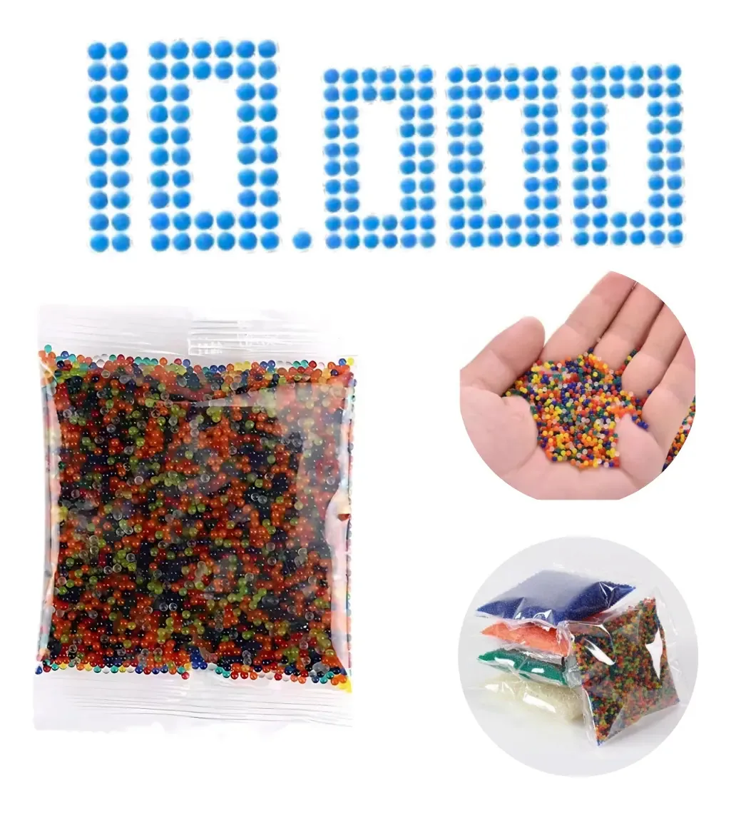 10.000 Bolinhas De Gel Cresce Na Água Para Arminhas Orbeez Cor Colorido
