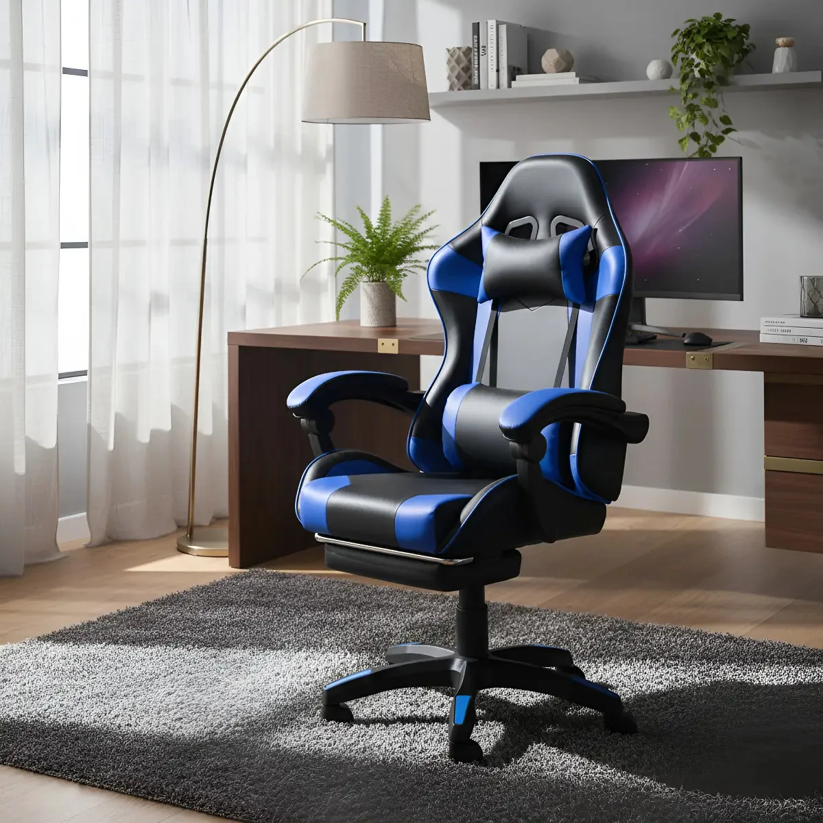 Cadeira Gamer Snake Lancaster Azul - Cgf001-a