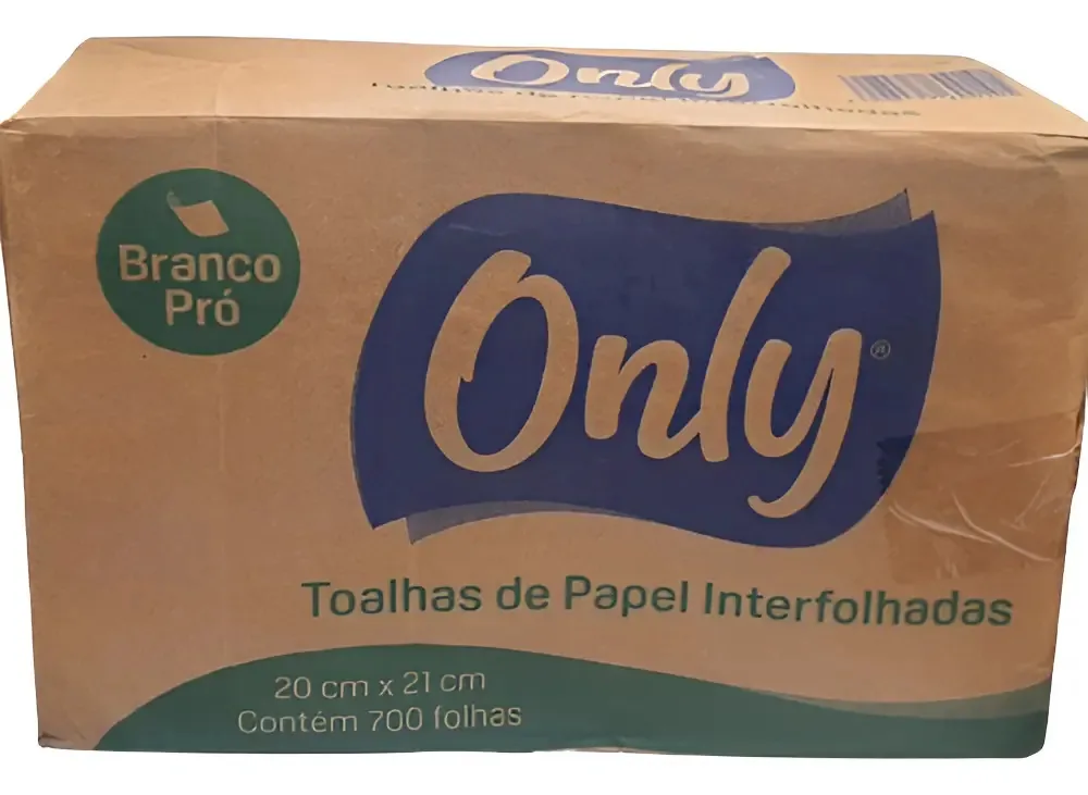 Interfolhas Pra Secar Mãos 700 Folhas Branco Only
