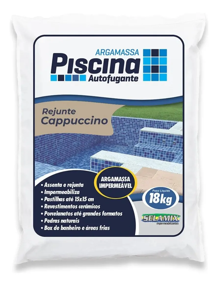 Rejunte Piscina Impermeável Cor Cappuccino 18kg