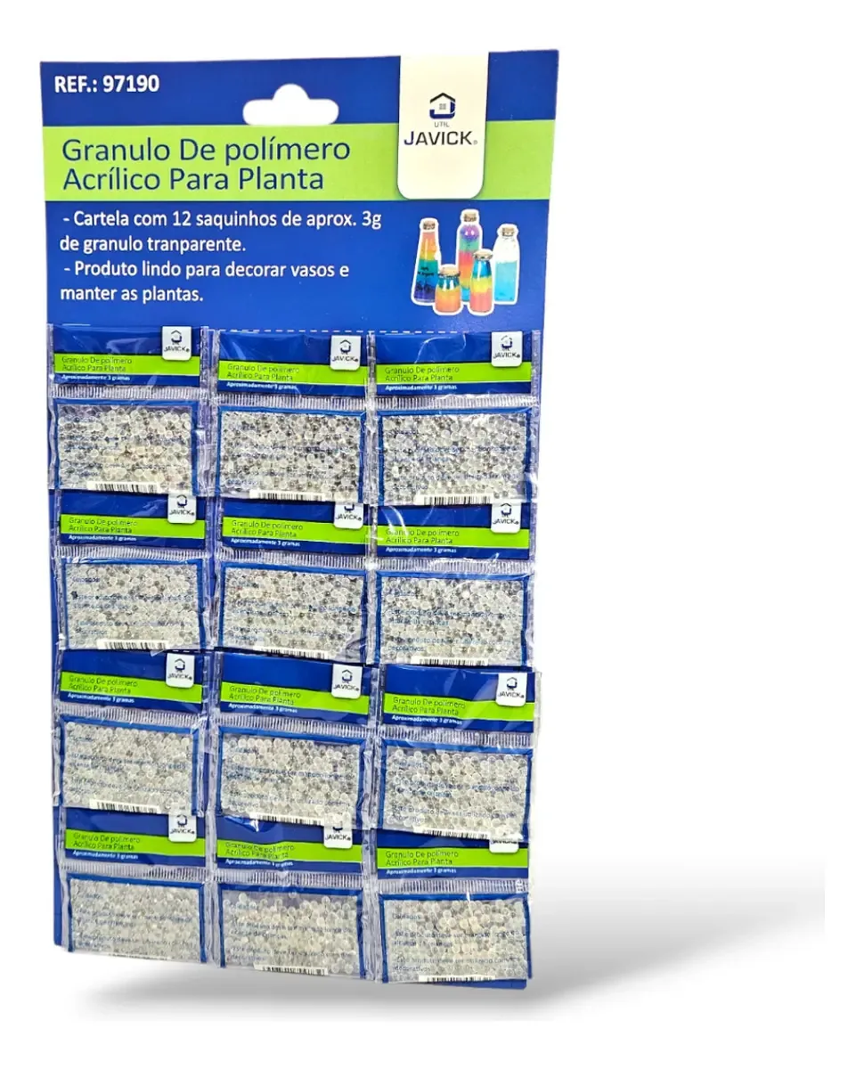 Bolinha De Gel Cresce Na Água Transparente Granulo Decor