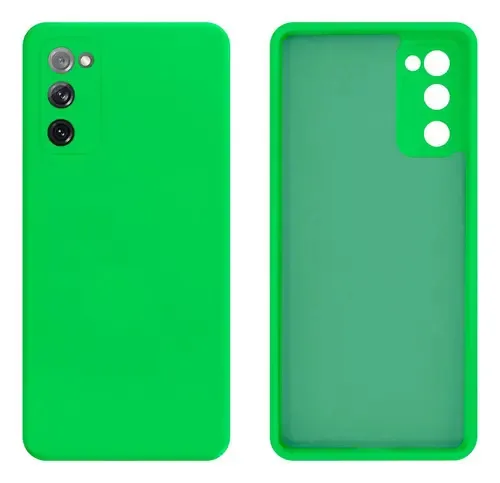 Carcaça silicone silicone Gcm Acessorios Galaxy s20fe Interior Aveludado cor verde