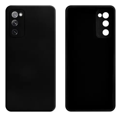 Carcaça silicone silicone Gcm Acessorios Galaxy s20fe Interior Aveludado cor preto