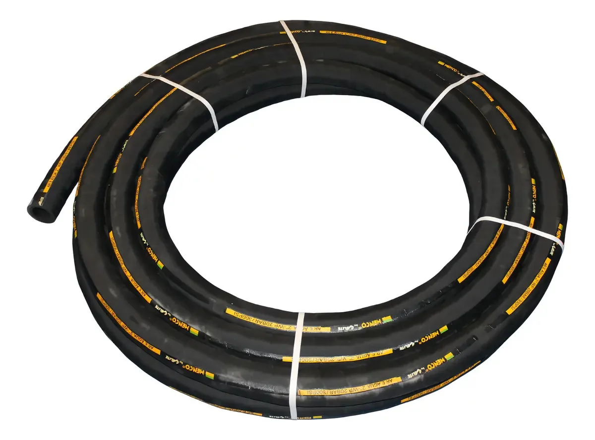 Mangote Borracha Fx.amarela Ar E Água Premium 2pol 300pr 10m Preto Com Amarelo