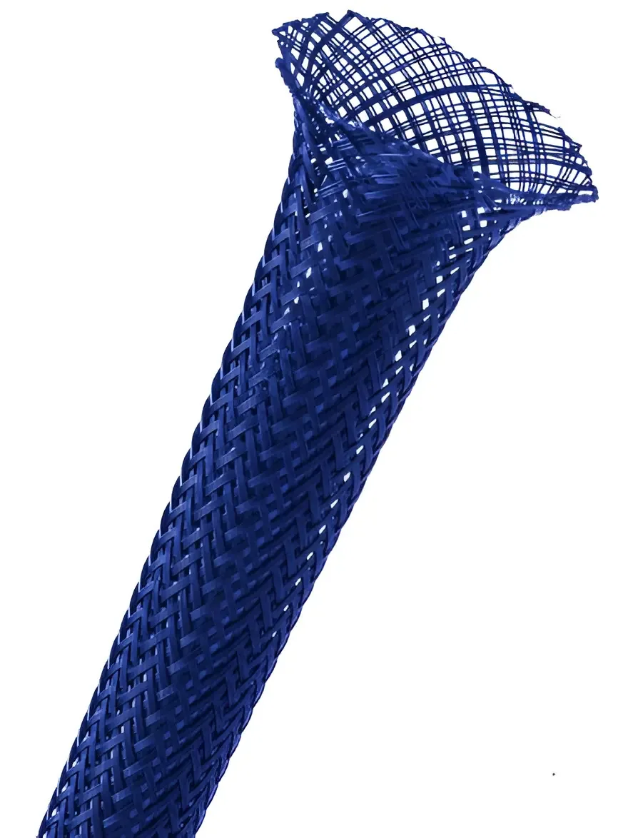 Malha Expansiva Azul Escuro 20mm para Cabos e Chicotes Elétricos 1m