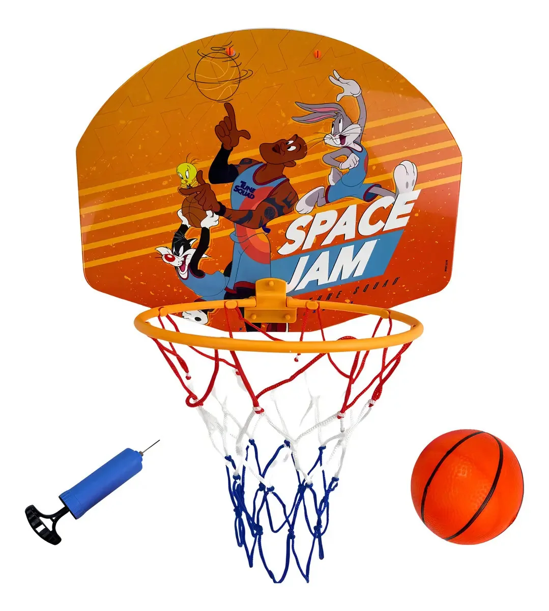 Tabela de Basquete Infantil Space Jam Com Bola Bomba e Cesta
