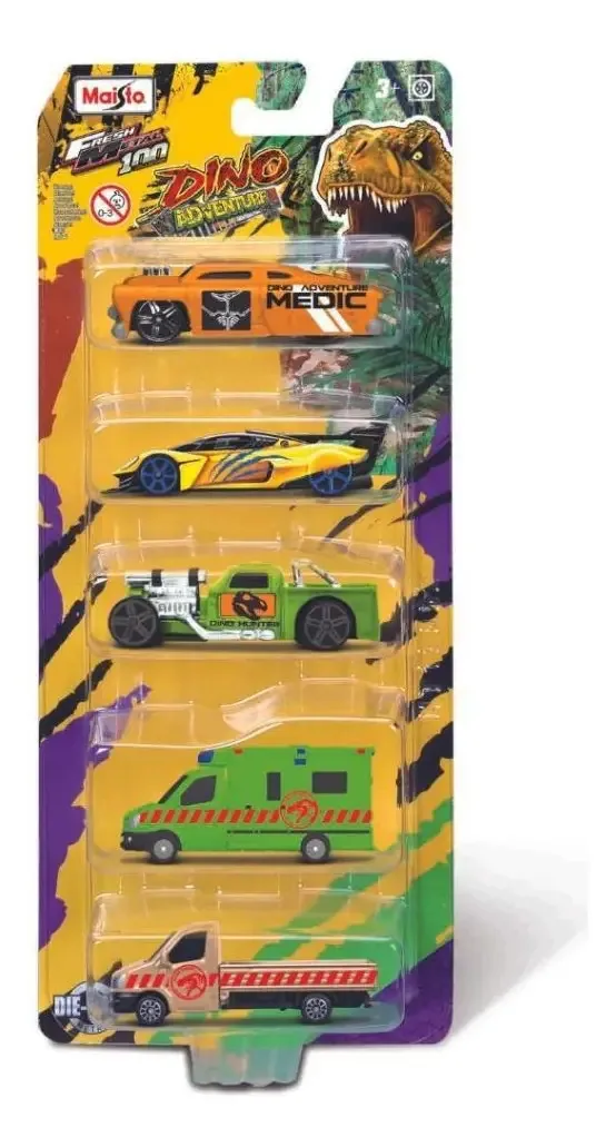 Conjunto De Carrinhos - Fresh Metal 100 - Dino Adventures