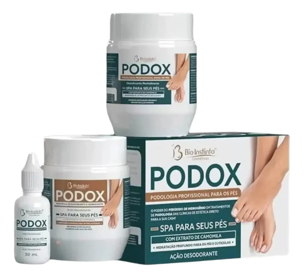 Kit Spa Dos Pés Podologia Podox 3 Itens Bio Instinto
