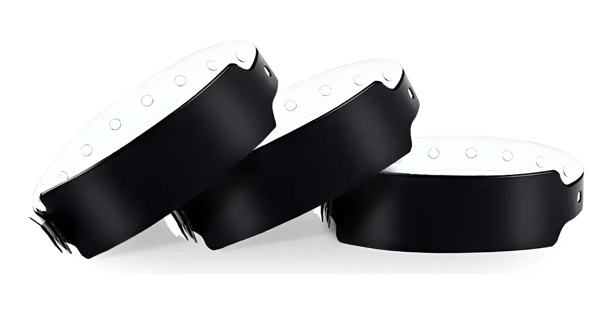 Kit 100 Pulseiras De Identificação Vinil Tri-laminado