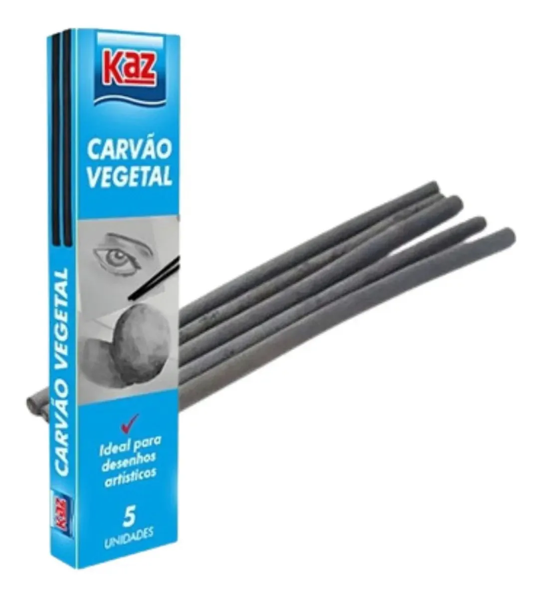 Carvão Vegetal Para Desenho Artístico E Esboço Kaz