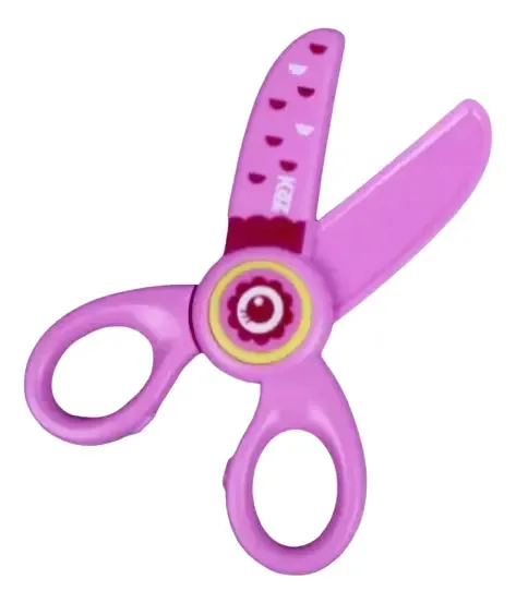 Tesoura Para Papel E Massinha De Modelar Cor Rosa