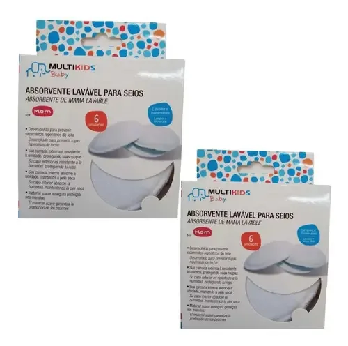Absorvente Lavável Para Seios 12und - Multikids