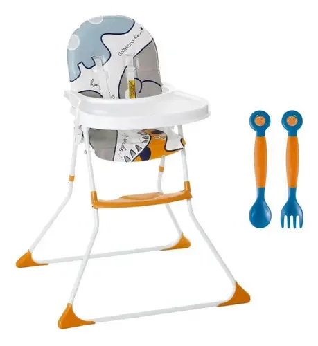 Cadeira De Alimentação Alta Nick Com Talheres Funny Meal