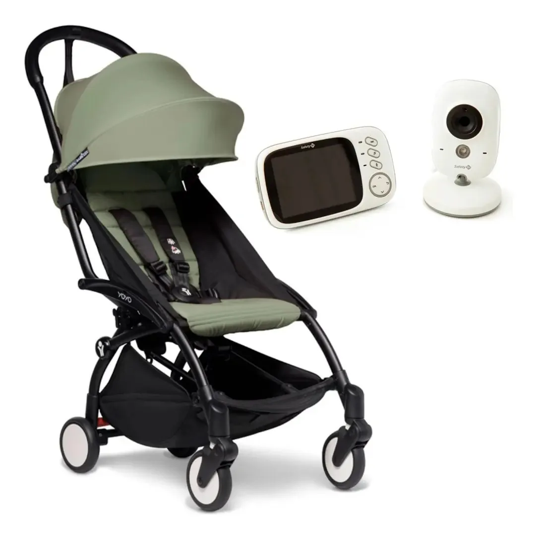Carrinho De Bebê Yoyo2 Olive E Babá Eletrônica Smart Vision