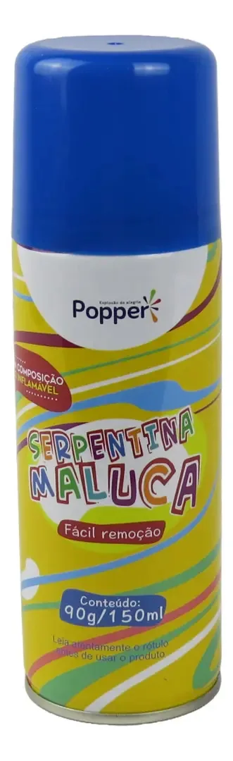 Spray de Serpentina Azul para Festa e Carnaval Semaan 150ml