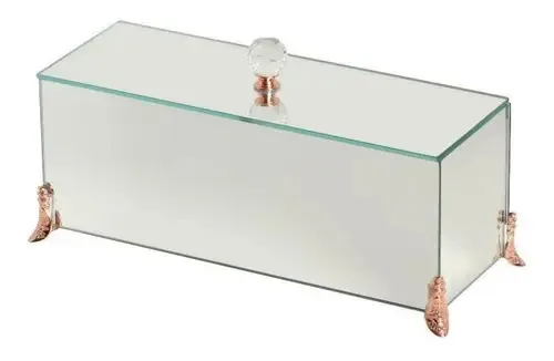 Caixa Organizadora Egípcia Espelhado Rose Gold