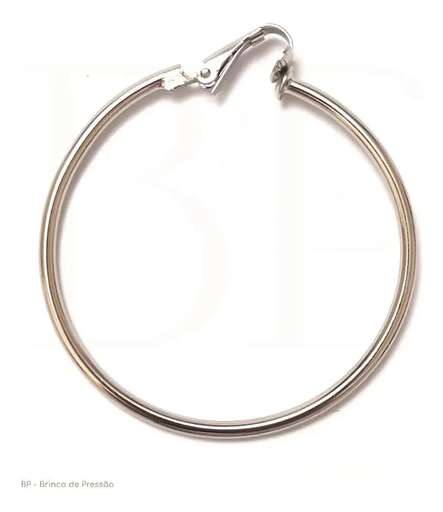 Argola De Pressão Vatapá Prateado