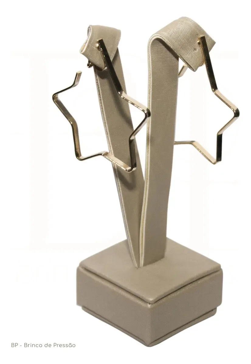 Argola De Pressão Estrela Dourado