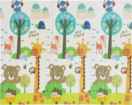 Tapete De Atividades Dupla Face Portátil 150x200cm Animais