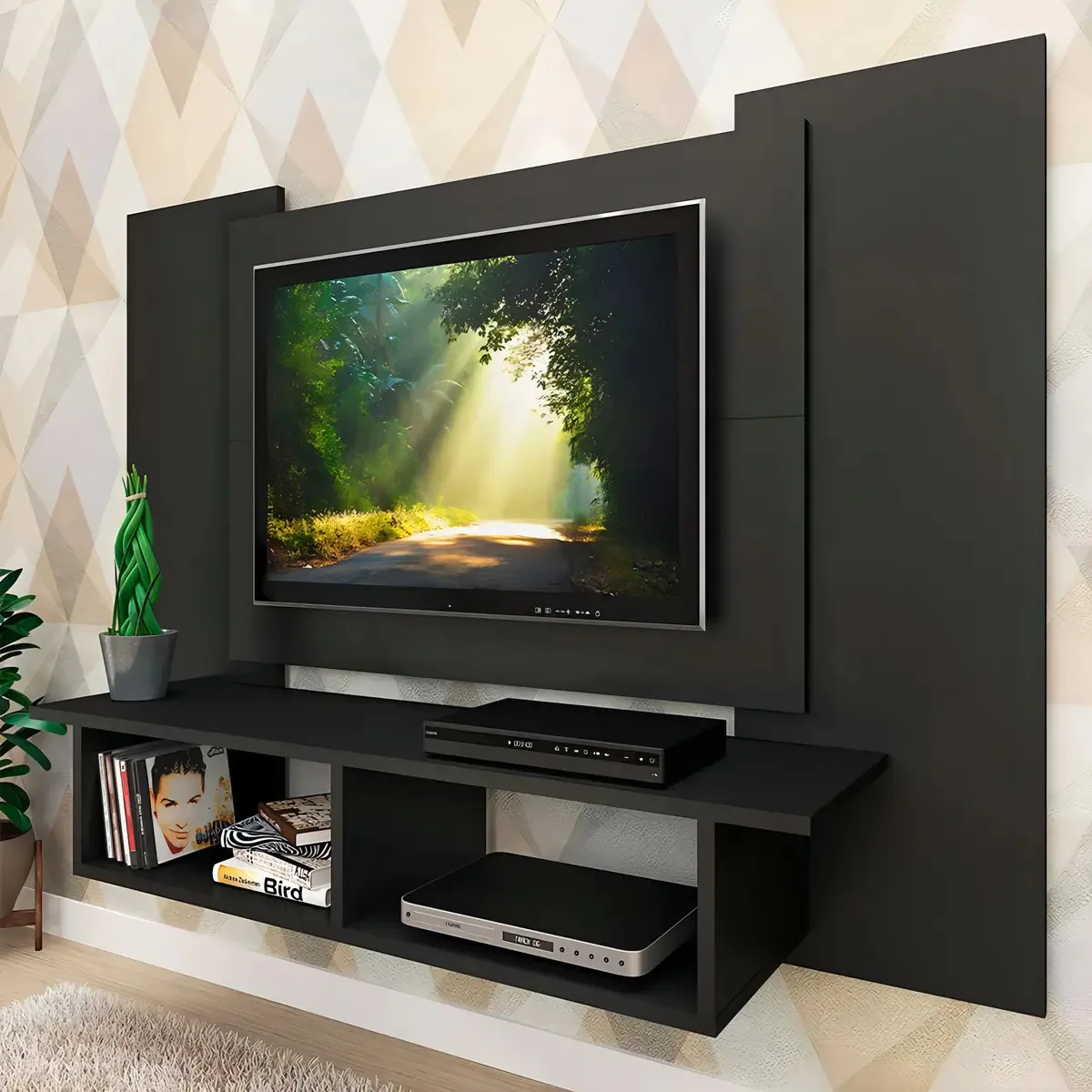 Painel Para Tv Até 48 Polegadas Live Preto