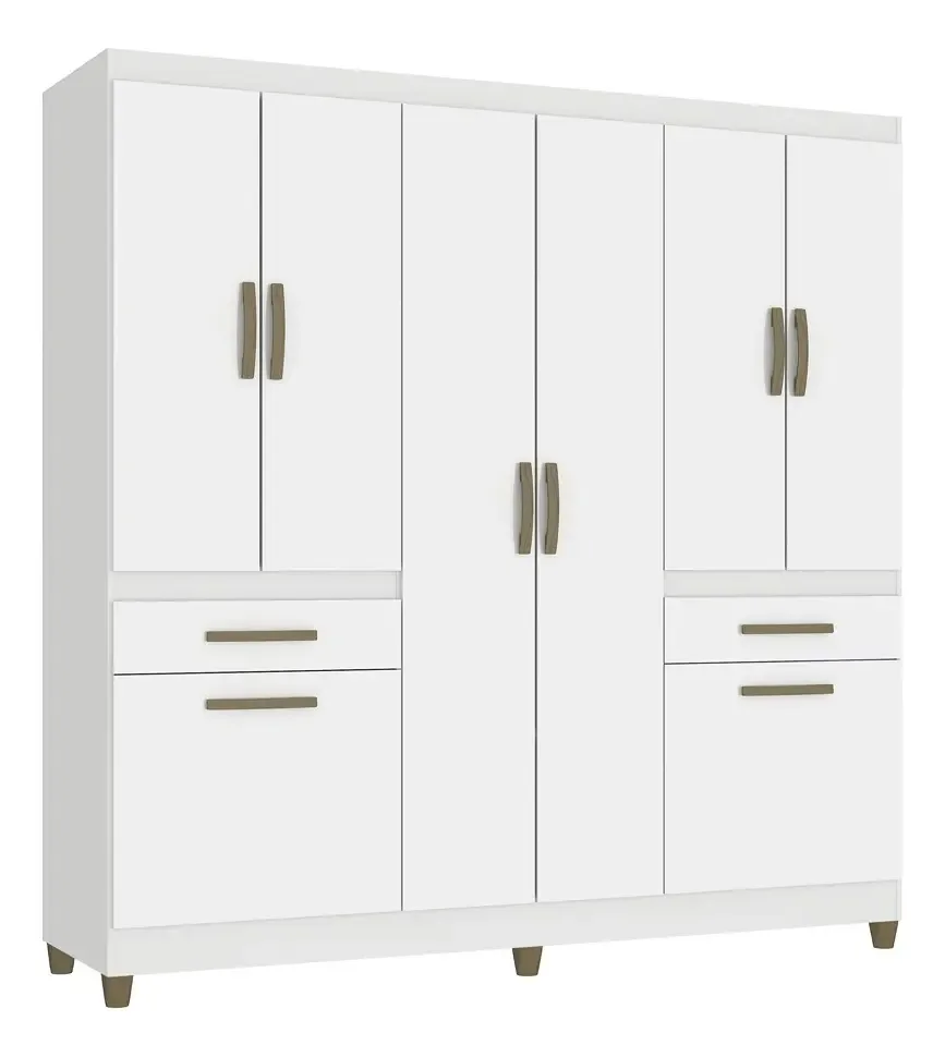 Armário armario 8 puertas 2 cajones rp 1820-br blanco Darady Moderno