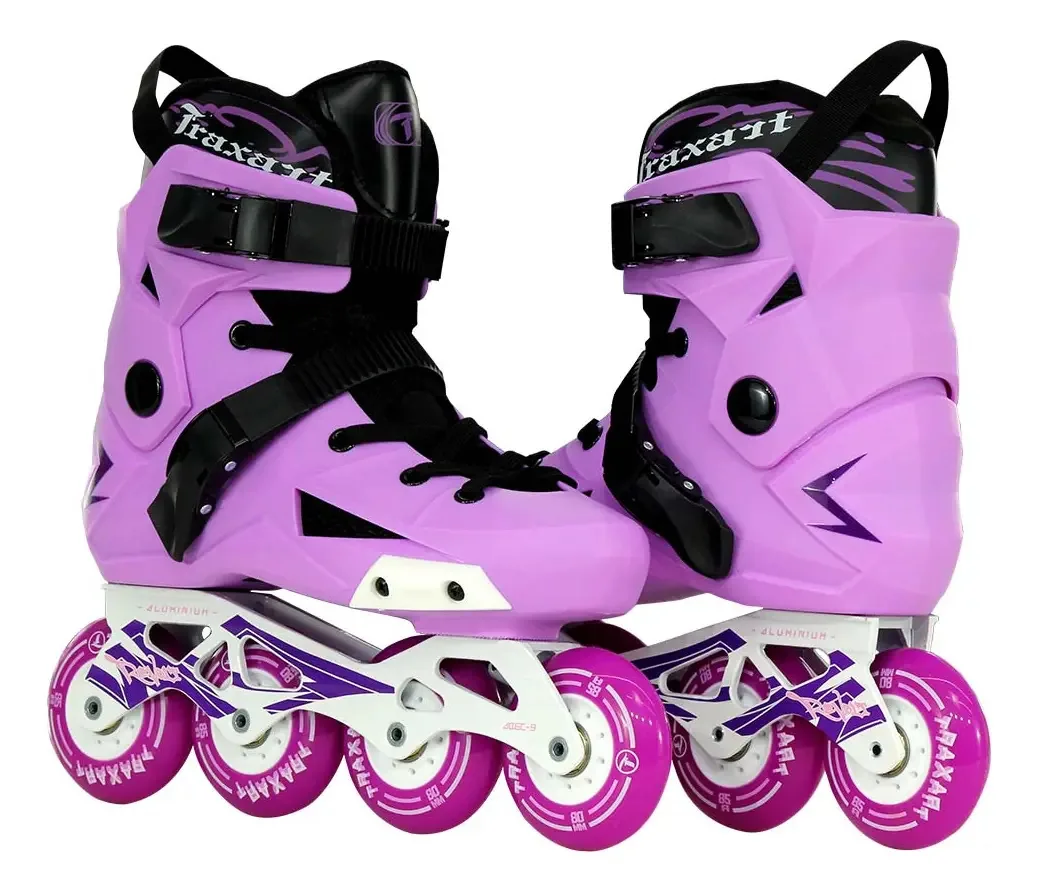Patins Traxart Revolt Lilas Freestyle Com Base Branca - 80mm Tamanho Das Rodas 8 Cm Tamanho Dos Patins # 4 = 35/36
