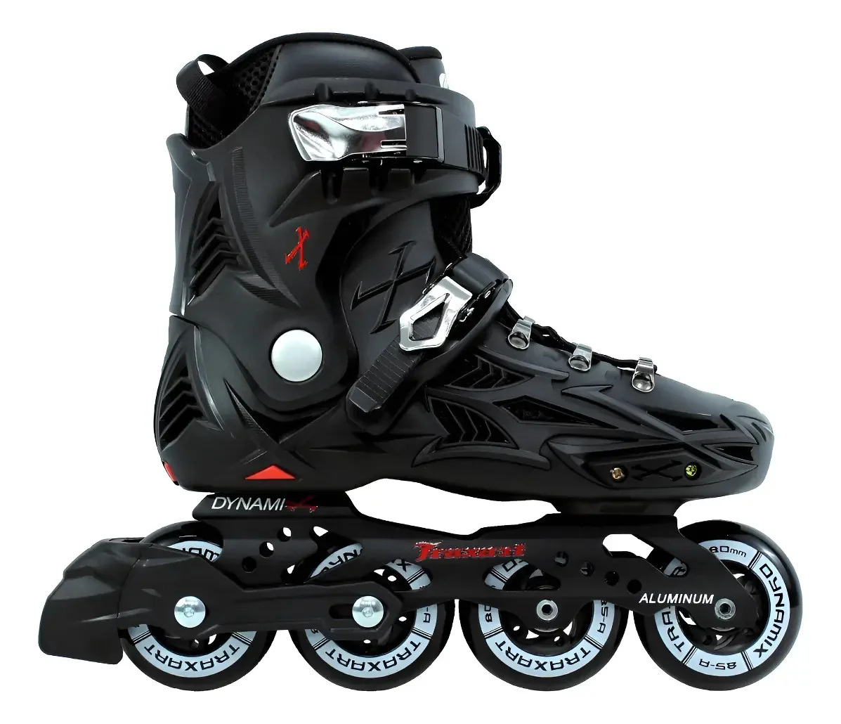 Patins Traxart Dynamix Freestyle V2 Com Freio - 80mm Abec-7 Cor Preto Tamanho Das Rodas 8 Cm Tamanho Dos Patins # 5 = 36/37
