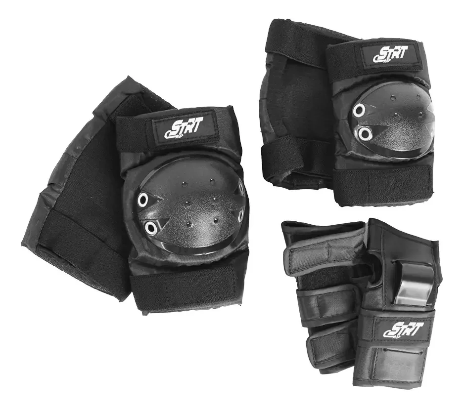 Kit De Proteção Traxart Juvenil Strt Sse-611 Cor Preto
