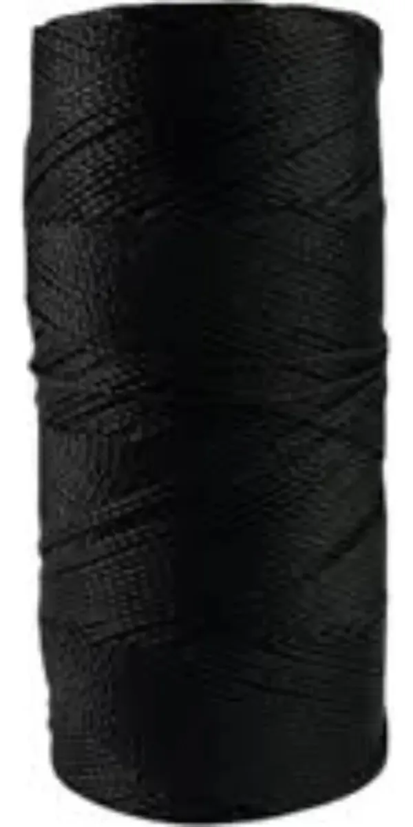 Cordão Encerado 1mm Fio Cordone Costura Em Couro, Artesanato Cor Preto
