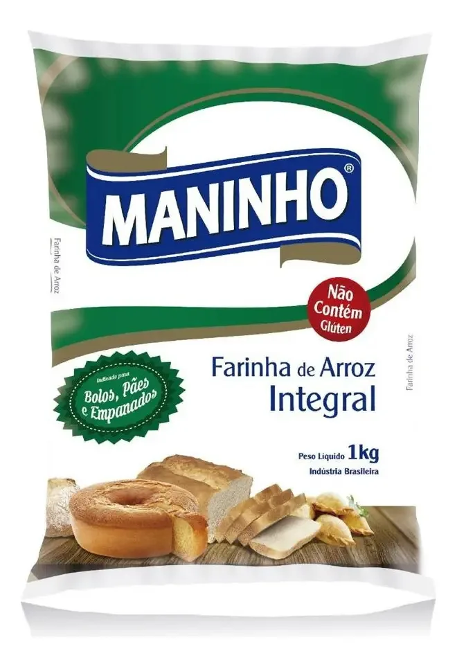 Farinha De Arroz Integral 1kg - Maninho