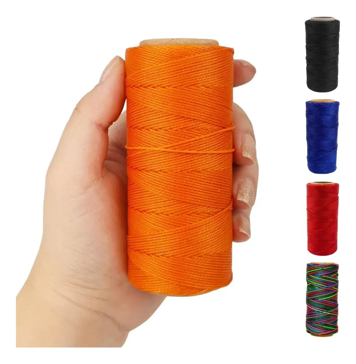 Cordão Encerado Loja Nybc 1mm 100m Laranja Para Joias E Costura
