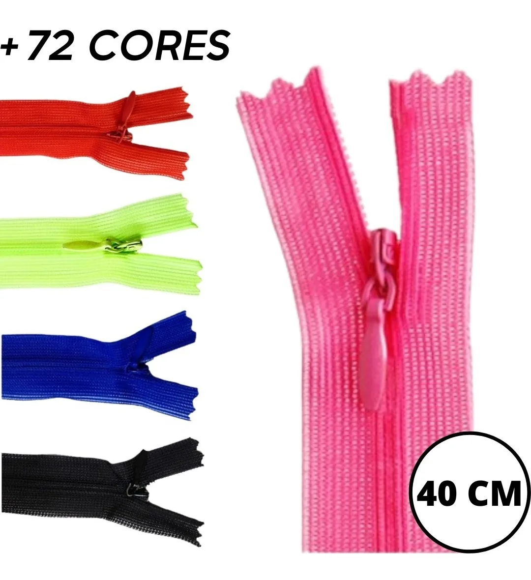 Zíper Loja Nybc Invisível 40cm Kit 50 03